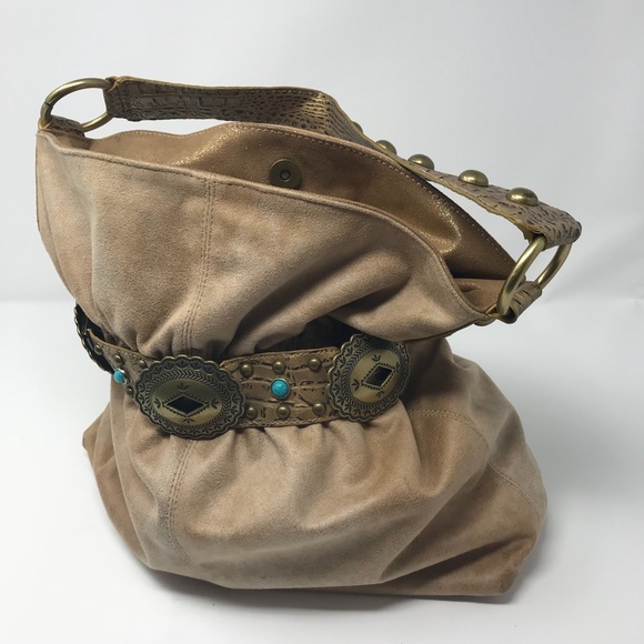 Kathy Van Zeeland Handbags - Kathy VanZeeland Shoulder BOHO Bag Tan